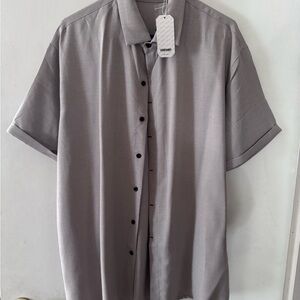 Gray Short Sleeve Men's Shirt
